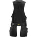 Black hunting vest with multiple pockets and a visible brand logo on a white background