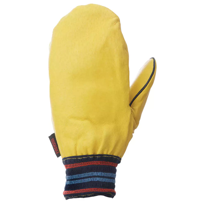 Tough Duck Comfort Pile Lined Leather Mitt with Elastic Cuff - G37413