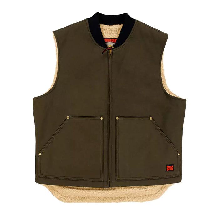 Tough Duck Sherpa Lined Vest with Brass Zipper - WV06