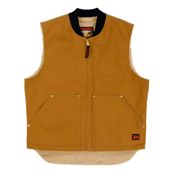 Tough Duck Sherpa Lined Vest with Brass Zipper - WV06