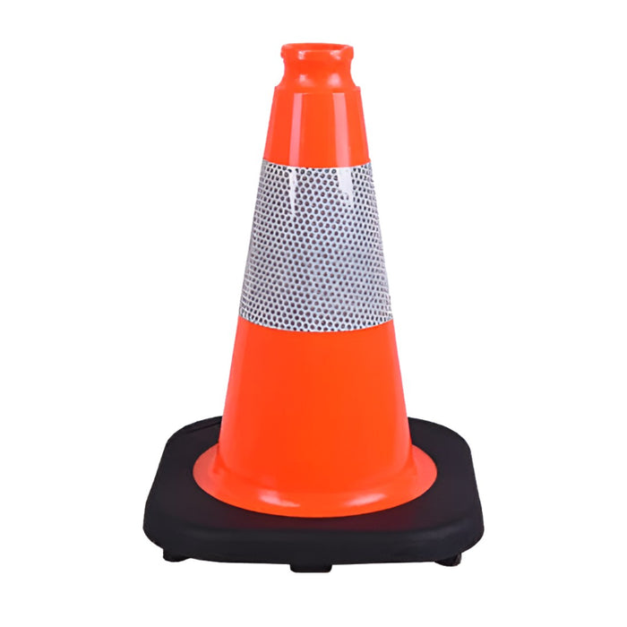 12" Traffic Safety Cone - 1.7 Lbs - Orange - 4" Inch Hi Intensity Reflective Collar