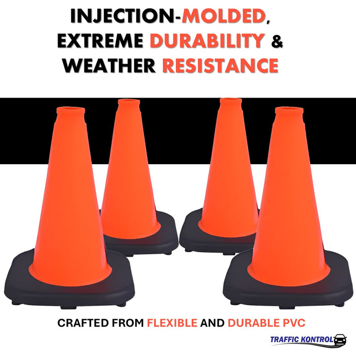 12" Traffic Safety Cone - 1.7 Lbs - Orange - No Reflective Collar