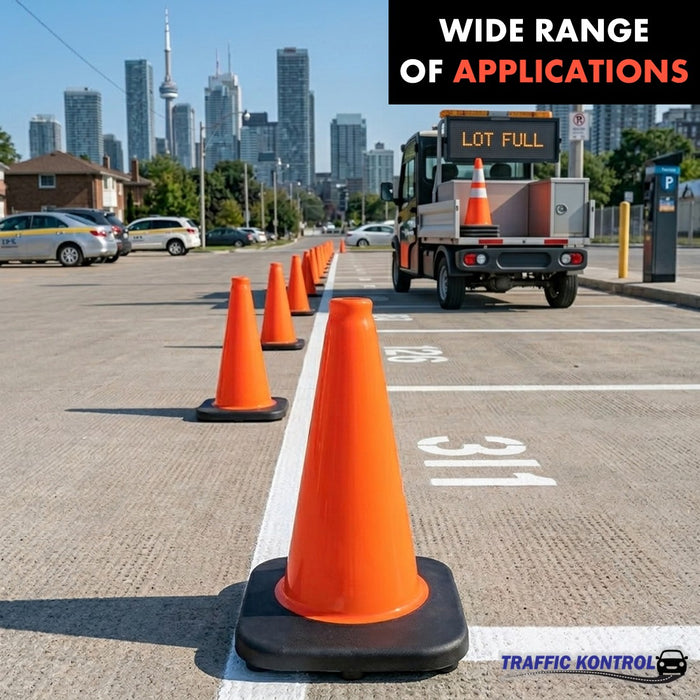12" Traffic Safety Cone - 1.7 Lbs - Orange - No Reflective Collar