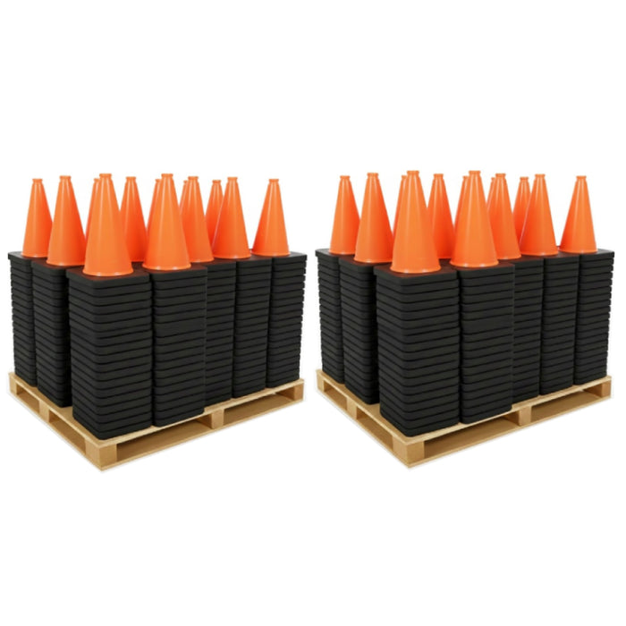 12" Traffic Safety Cone - 1.7 Lbs - Orange - No Reflective Collar - Bulk Pallet