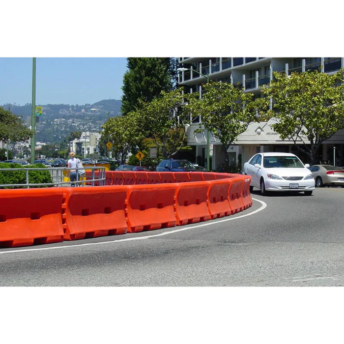 TrafFix Devices WaterWall Plastic Jersey Barrier - 72" L x 32" H x 18" W - White - 80 LBS Unfilled