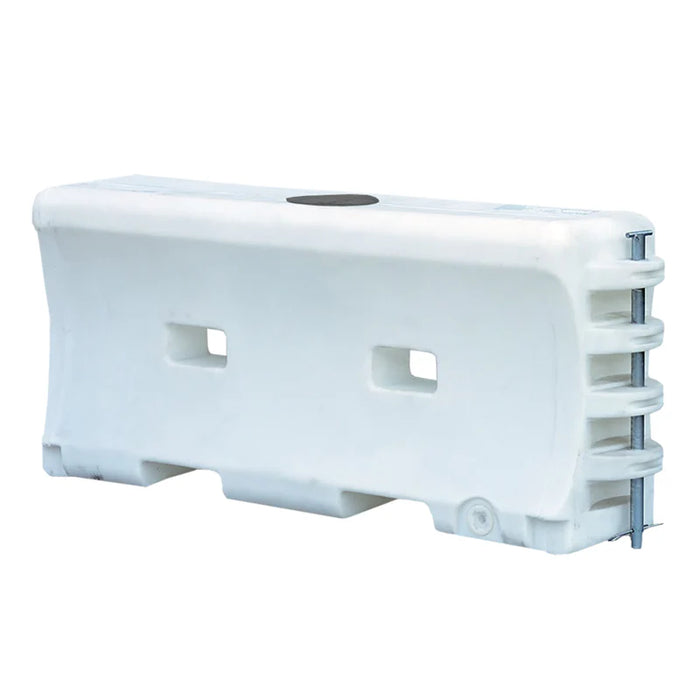 TrafFix Devices WaterWall Plastic Jersey Barrier - 72" L x 32" H x 18" W - White - 80 LBS Unfilled